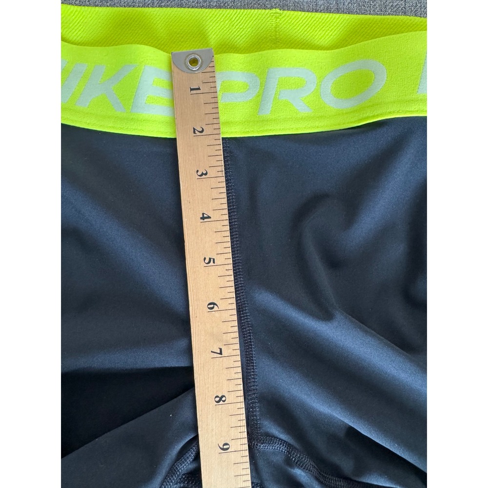 Nike Pro Womens Mid Rise Full Length Training Leggings Black Volt CZ9779-013 M - Picture 6 of 8